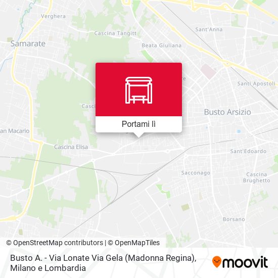 Mappa Busto A. - Via Lonate Via Gela (Madonna Regina)