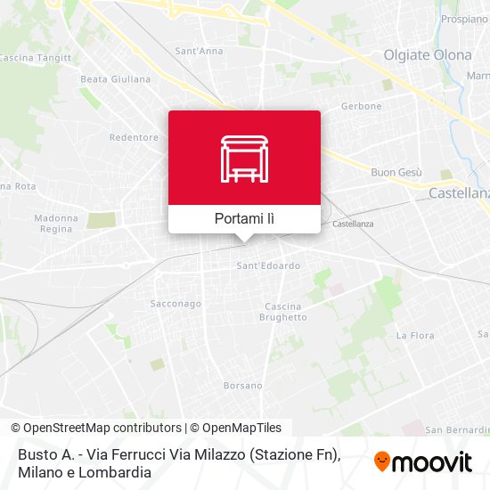 Mappa Busto A. - Via Ferrucci Via Milazzo (Stazione Fn)