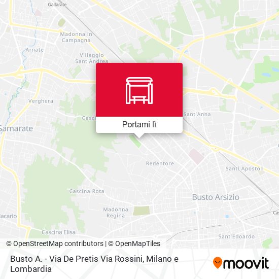 Mappa Busto A. - Via De Pretis Via Rossini