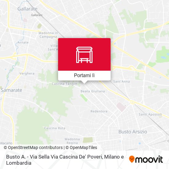 Mappa Busto A. - Via Sella Via Cascina De' Poveri