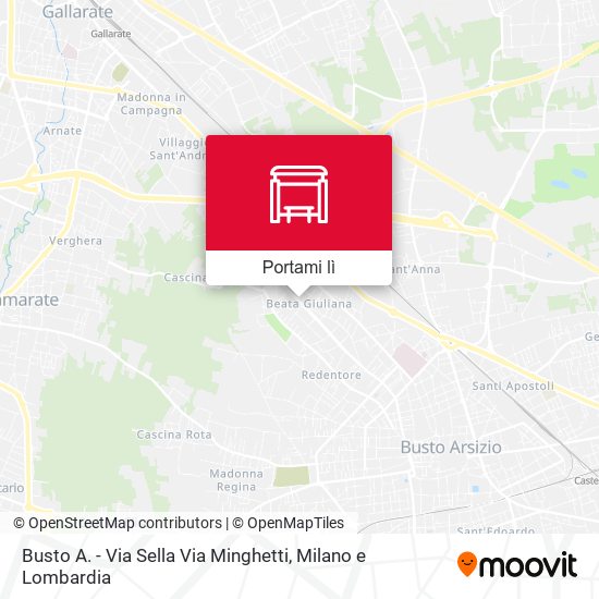Mappa Busto A. - Via Sella Via Minghetti
