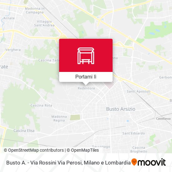 Mappa Busto A. - Via Rossini Via Perosi
