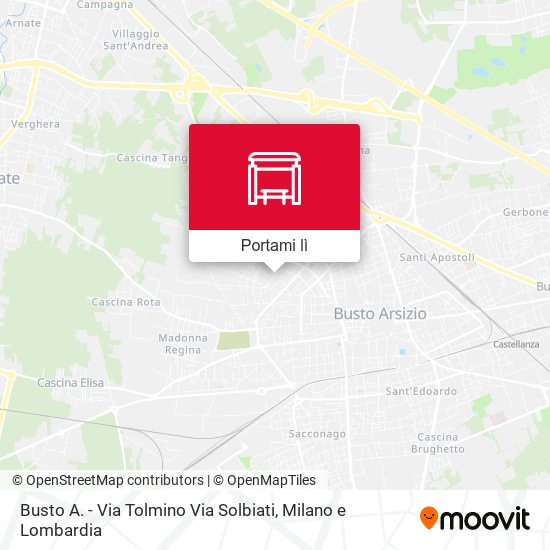 Mappa Busto A. - Via Tolmino Via Solbiati