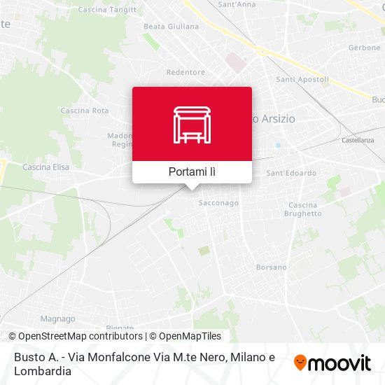 Mappa Busto A. - Via Monfalcone Via M.te Nero