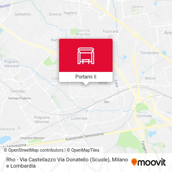 Mappa Rho - Via Castellazzo Via Donatello (Scuole)