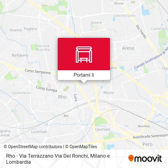 Mappa Rho - Via Terrazzano Via Dei Ronchi