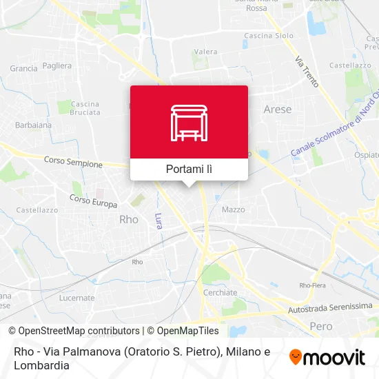 Mappa Rho - Via Palmanova (Oratorio S. Pietro)