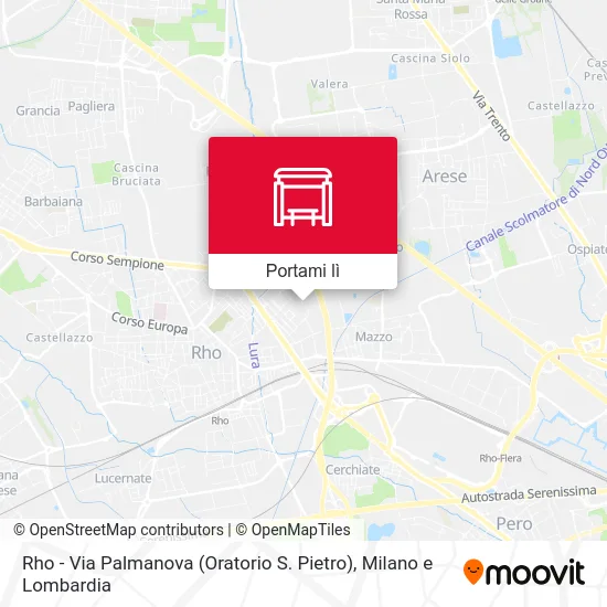 Mappa Rho - Via Palmanova (Oratorio S. Pietro)