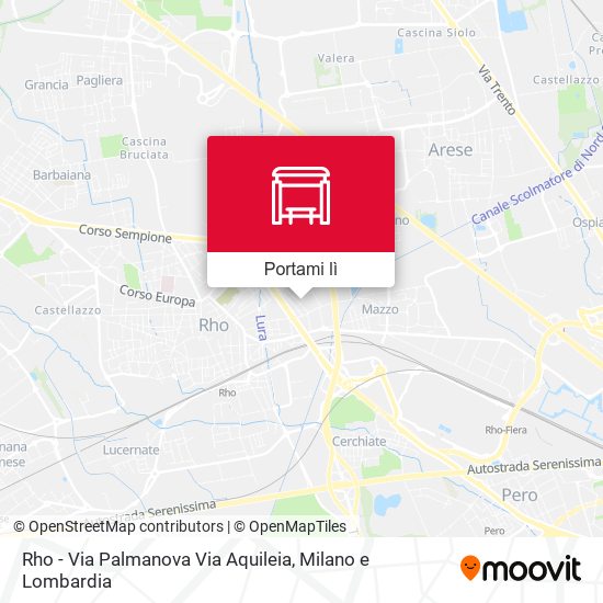 Mappa Rho - Via Palmanova Via Aquileia