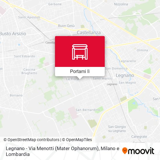 Mappa Legnano - Via Menotti (Mater Ophanorum)