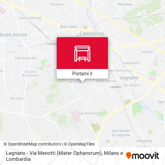 Mappa Legnano - Via Menotti (Mater Ophanorum)