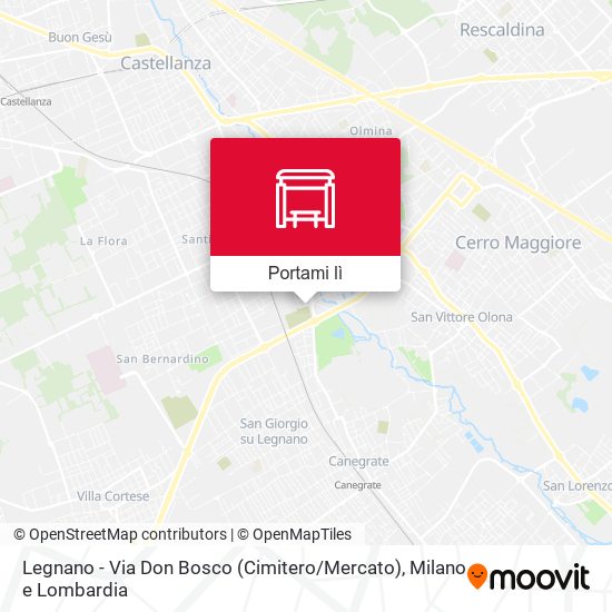 Mappa Legnano - Via Don Bosco (Cimitero / Mercato)