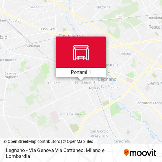 Mappa Legnano - Via Genova Via Cattaneo