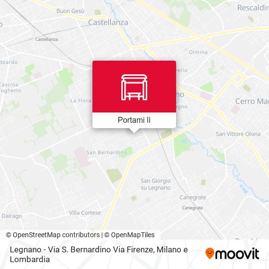 Mappa Legnano - Via S. Bernardino Via Firenze