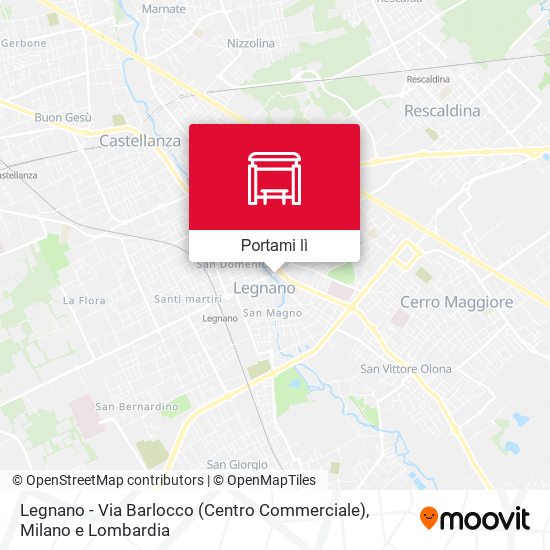 Mappa Legnano - Via Barlocco (Centro Commerciale)