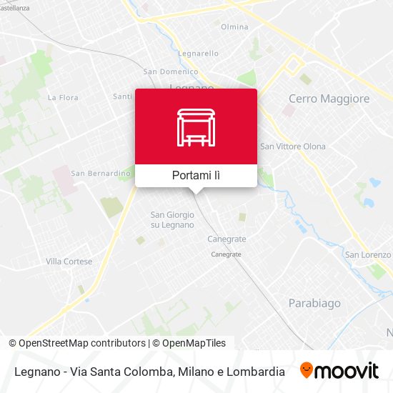 Mappa Legnano - Via Santa Colomba
