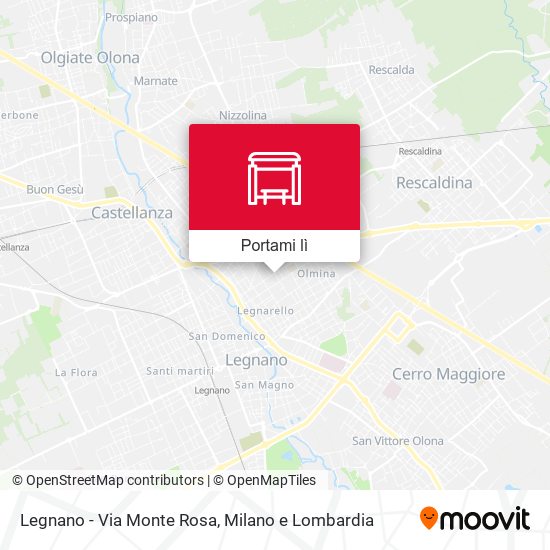 Mappa Legnano - Via Monte Rosa