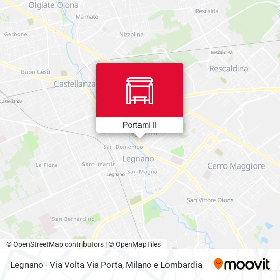 Mappa Legnano - Via Volta Via Porta