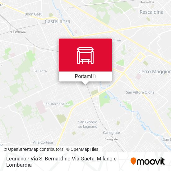 Mappa Legnano - Via S. Bernardino Via Gaeta