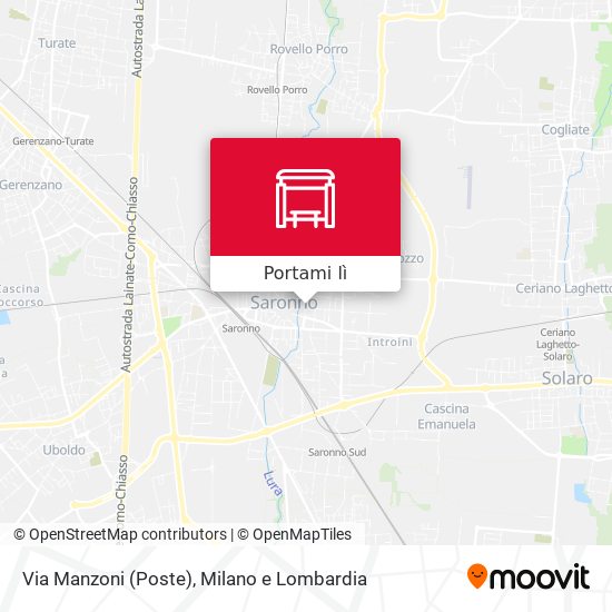 Mappa Via Manzoni (Poste)