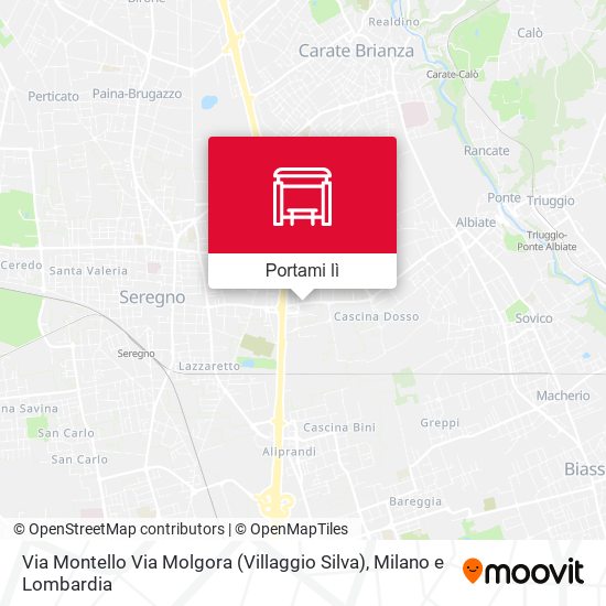 Mappa Via Montello Via Molgora (Villaggio Silva)