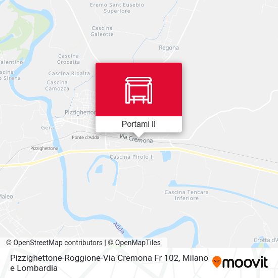 Mappa Pizzighettone-Roggione-Via Cremona Fr 102
