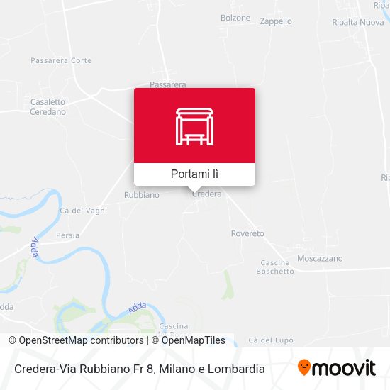Mappa Credera-Via Rubbiano Fr 8