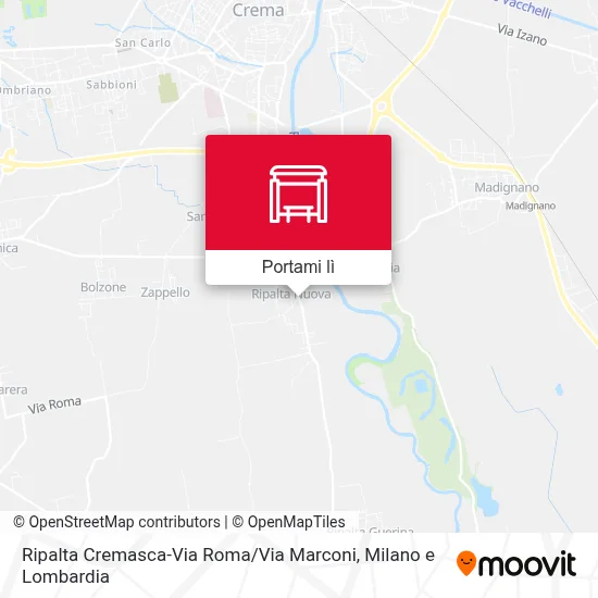 Mappa Ripalta Cremasca-Via Roma / Via Marconi