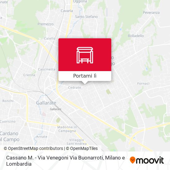 Mappa Cassano M. - Via Venegoni Via Buonarroti