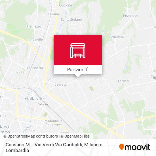 Mappa Cassano M. - Via Verdi Via Garibaldi