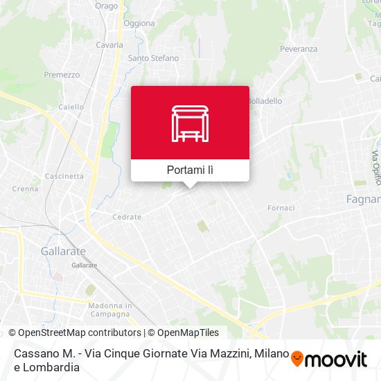Mappa Cassano M. - Via Cinque Giornate Via Mazzini