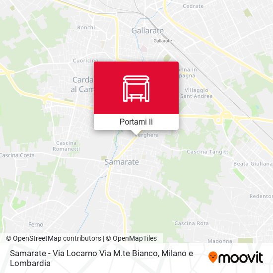 Mappa Samarate - Via Locarno Via M.te Bianco