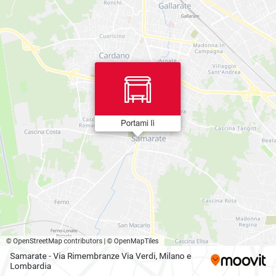 Mappa Samarate - Via Rimembranze Via Verdi