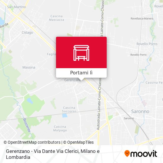 Mappa Gerenzano - Via Dante Via Clerici
