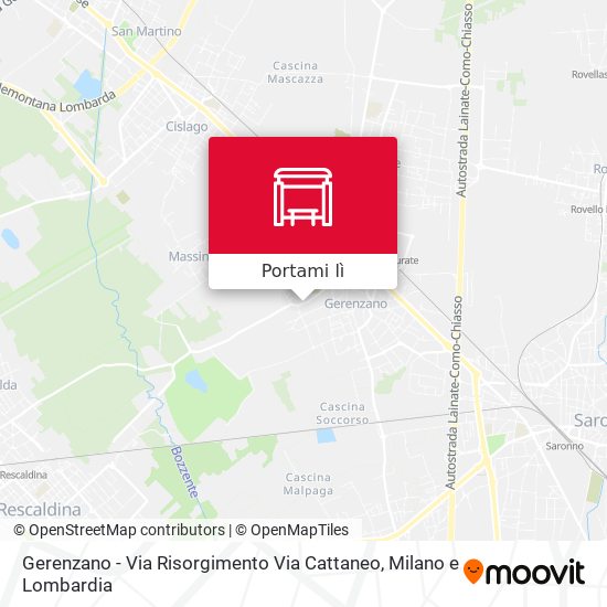 Mappa Gerenzano - Via Risorgimento Via Cattaneo