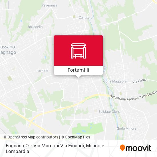 Mappa Fagnano O. - Via Marconi Via Einaudi