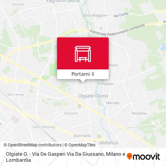 Mappa Olgiate O. - Via De Gasperi Via Da Giussano