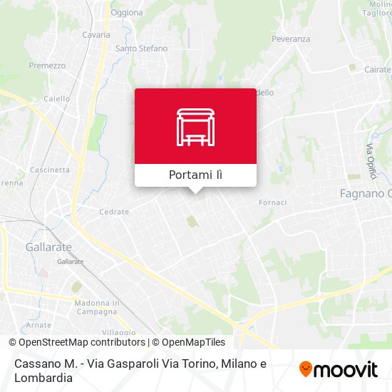 Mappa Cassano M. - Via Gasparoli Via Torino