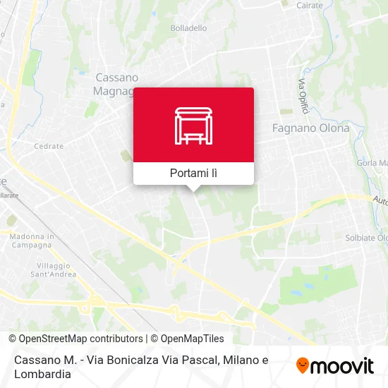 Mappa Cassano M. - Via Bonicalza Via Pascal