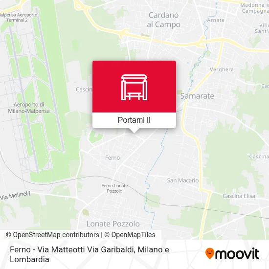 Mappa Ferno - Via Matteotti Via Garibaldi