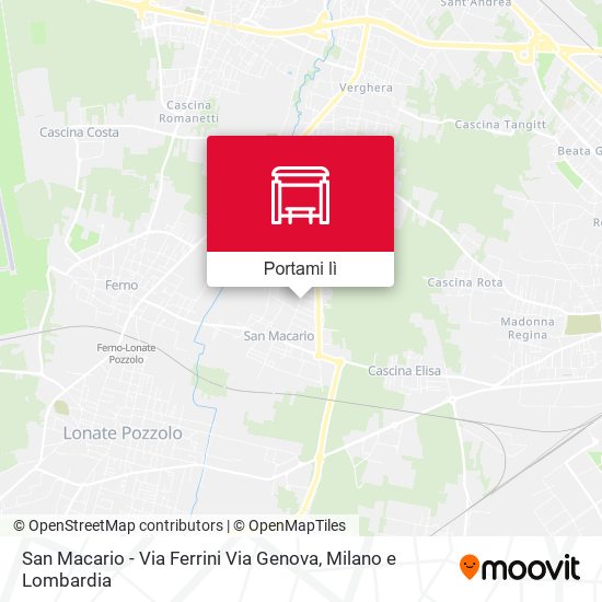 Mappa San Macario - Via Ferrini Via Genova