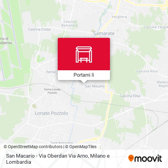 Mappa San Macario - Via Oberdan Via Arno