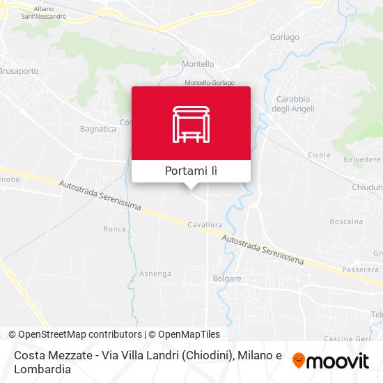 Mappa Costa Mezzate - Via Villa Landri (Chiodini)