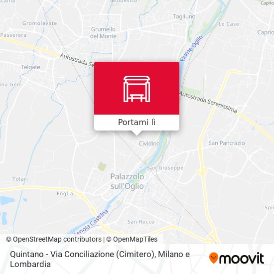 Mappa Quintano - Via Conciliazione (Cimitero)