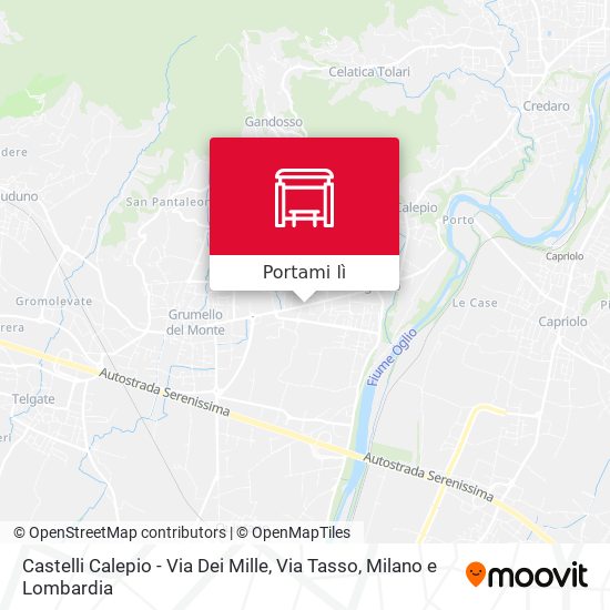 Mappa Castelli Calepio - Via Dei Mille, Via Tasso