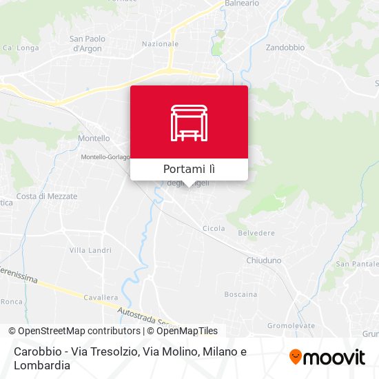 Mappa Carobbio - Via Tresolzio, Via Molino