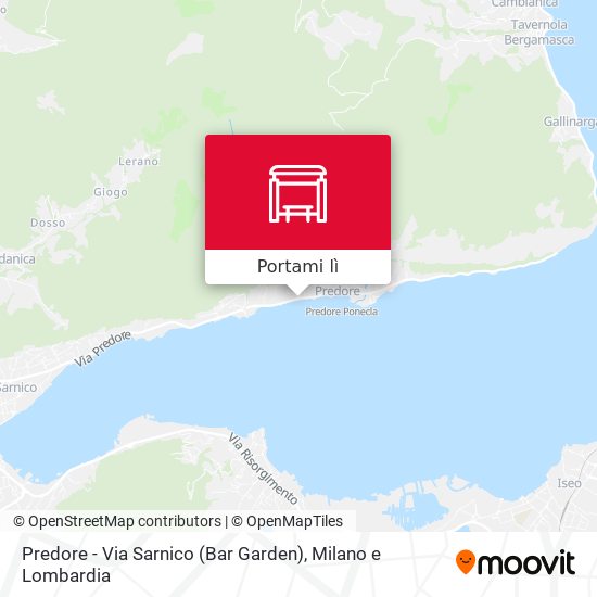 Mappa Predore - Via Sarnico (Bar Garden)