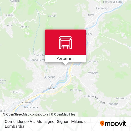 Mappa Comenduno - Via Monsignor Signori