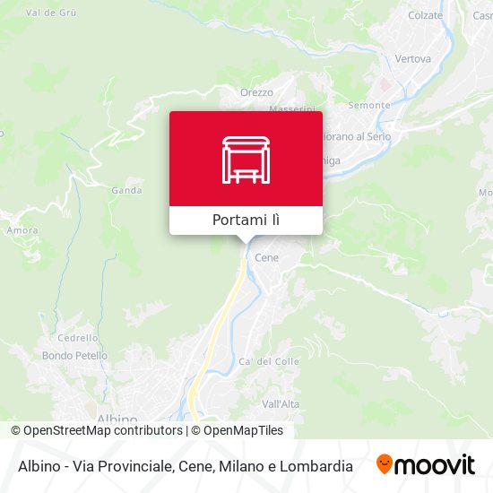 Mappa Albino - Via Provinciale, Cene