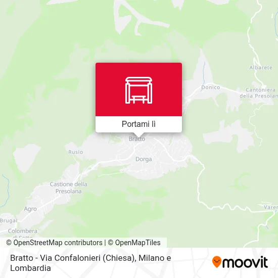 Mappa Bratto - Via Confalonieri (Chiesa)